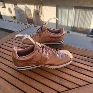 Nike Cortez Basic Shoes Metallic Bronze Size 6Y